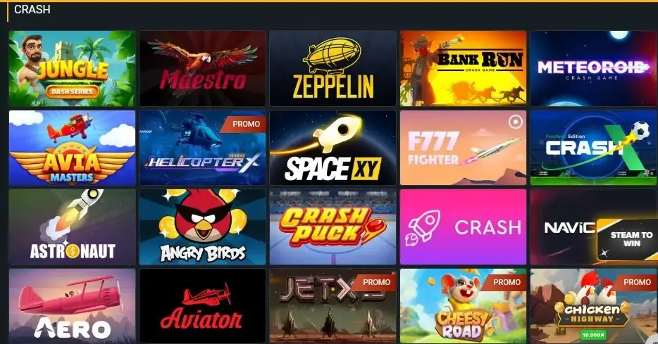 Juegos rápidos en MelBet online casino