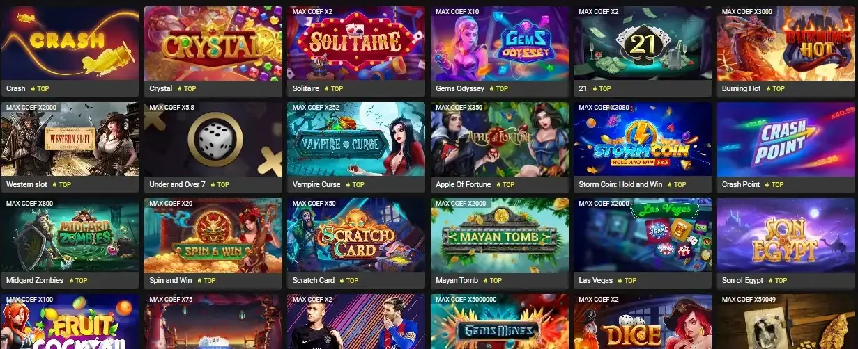 Jogos rápidos no MelBet online casino